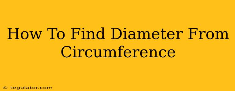 How To Find Diameter From Circumference