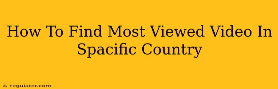 How To Find Most Viewed Video In Spacific Country