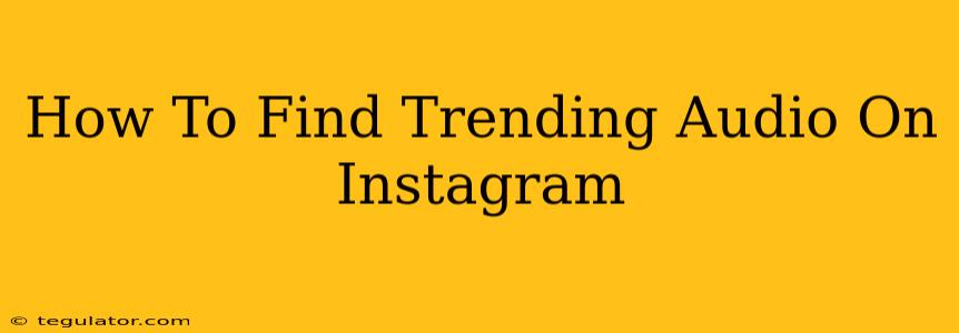 How To Find Trending Audio On Instagram