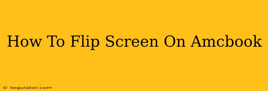 How To Flip Screen On Amcbook