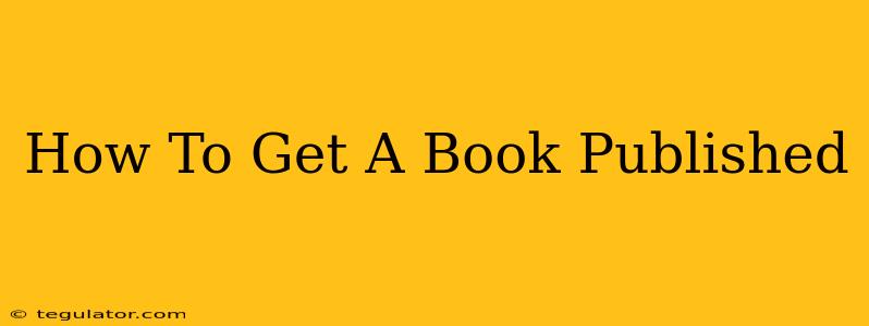 How To Get A Book Published