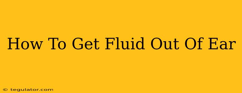 How To Get Fluid Out Of Ear