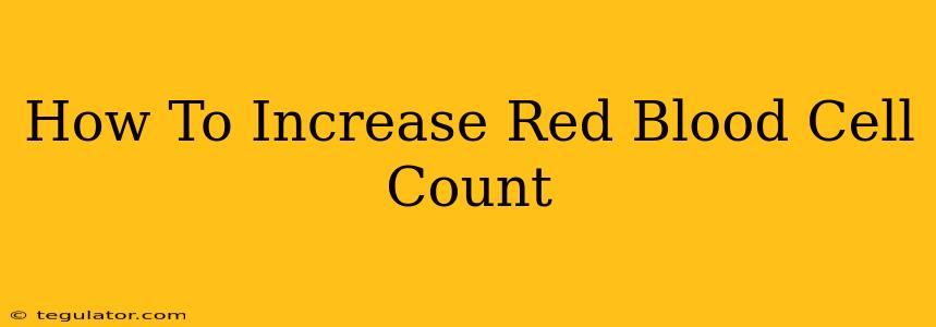 How To Increase Red Blood Cell Count