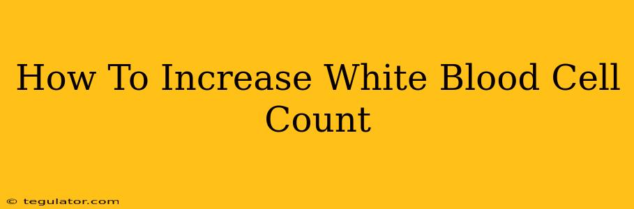 How To Increase White Blood Cell Count