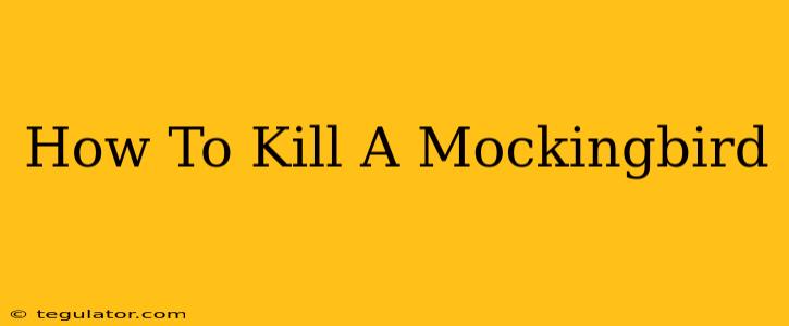 How To Kill A Mockingbird