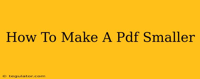 How To Make A Pdf Smaller