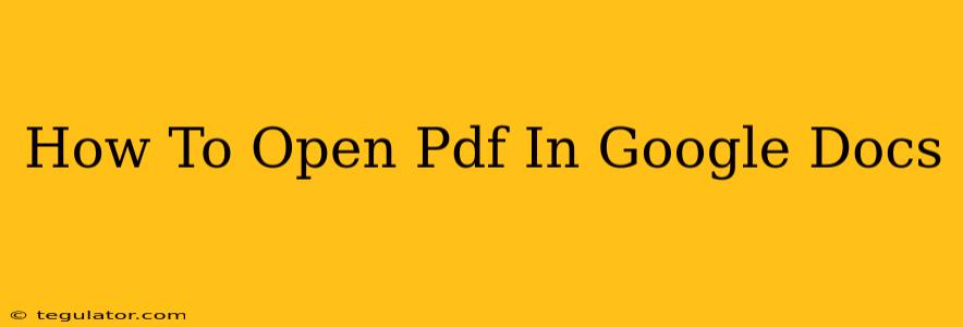 How To Open Pdf In Google Docs