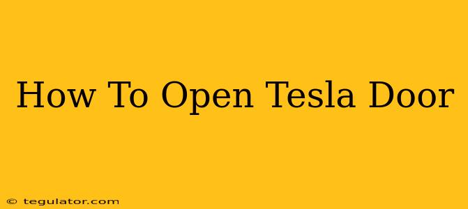 How To Open Tesla Door