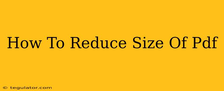 How To Reduce Size Of Pdf