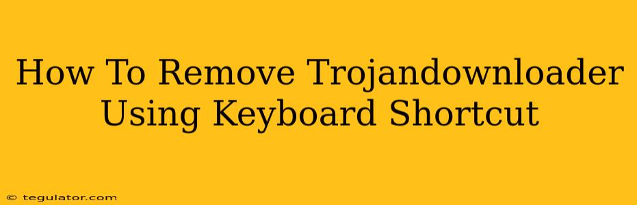 How To Remove Trojandownloader Using Keyboard Shortcut