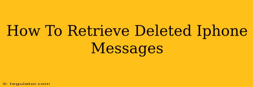 How To Retrieve Deleted Iphone Messages