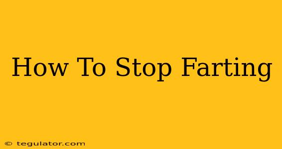 How To Stop Farting