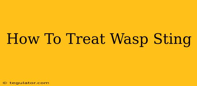 How To Treat Wasp Sting