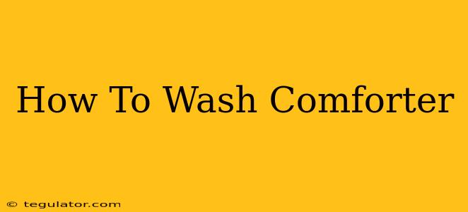 How To Wash Comforter