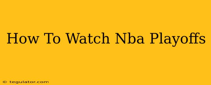 How To Watch Nba Playoffs