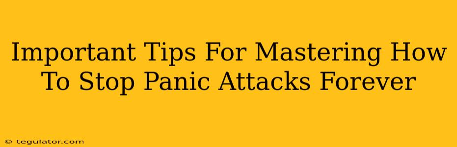 Important Tips For Mastering How To Stop Panic Attacks Forever