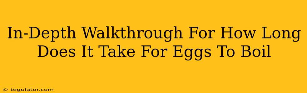 In-Depth Walkthrough For How Long Does It Take For Eggs To Boil