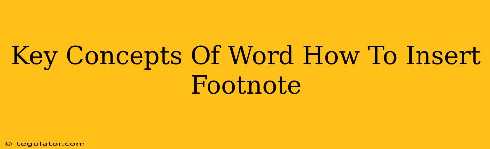 Key Concepts Of Word How To Insert Footnote