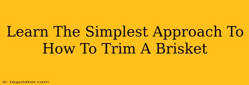 Learn The Simplest Approach To How To Trim A Brisket