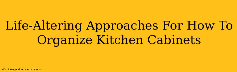 Life-Altering Approaches For How To Organize Kitchen Cabinets