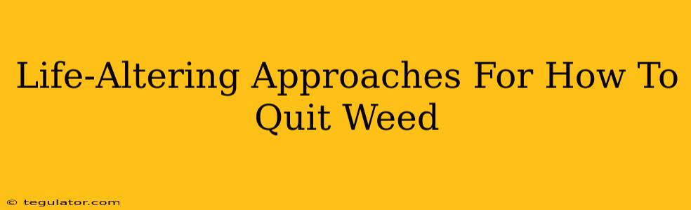 Life-Altering Approaches For How To Quit Weed