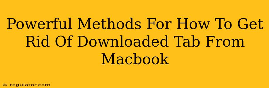 Powerful Methods For How To Get Rid Of Downloaded Tab From Macbook