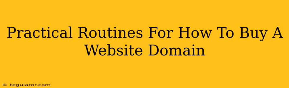 Practical Routines For How To Buy A Website Domain