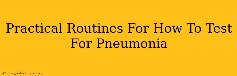 Practical Routines For How To Test For Pneumonia