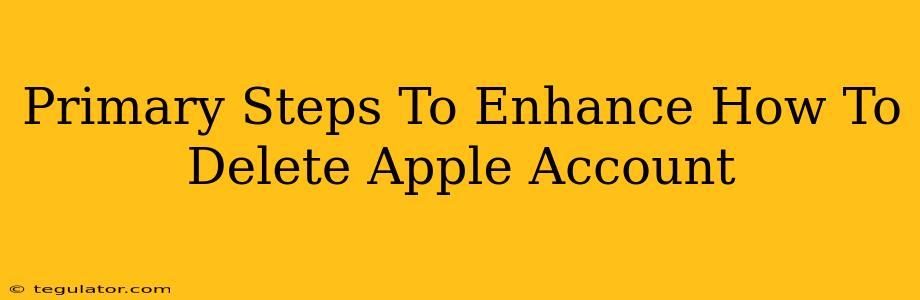 Primary Steps To Enhance How To Delete Apple Account