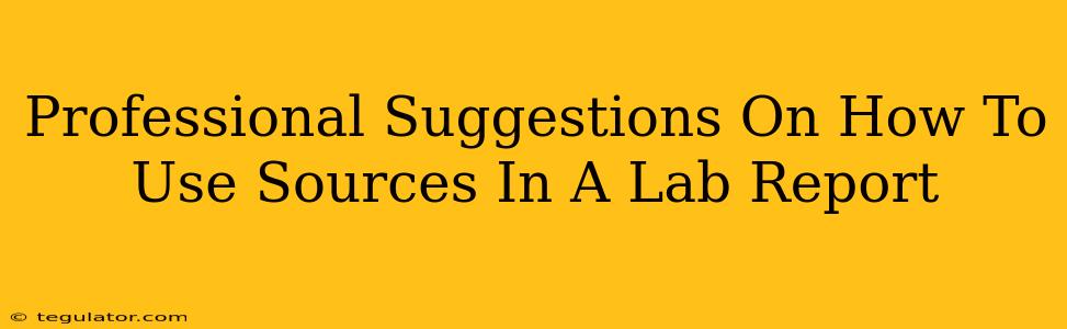 Professional Suggestions On How To Use Sources In A Lab Report