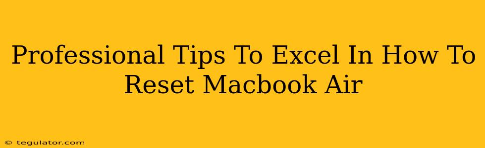 Professional Tips To Excel In How To Reset Macbook Air