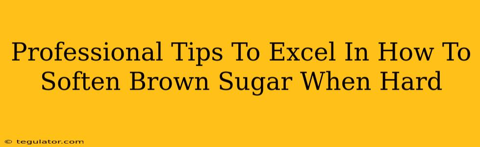 Professional Tips To Excel In How To Soften Brown Sugar When Hard