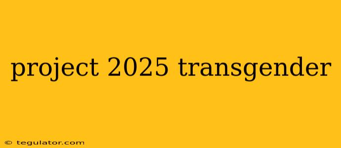 project 2025 transgender