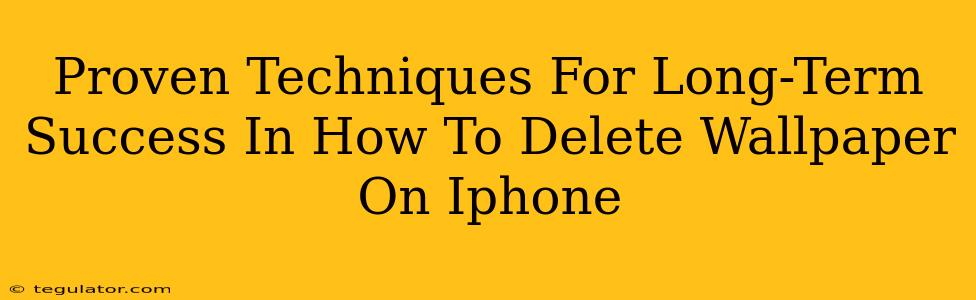 Proven Techniques For Long-Term Success In How To Delete Wallpaper On Iphone