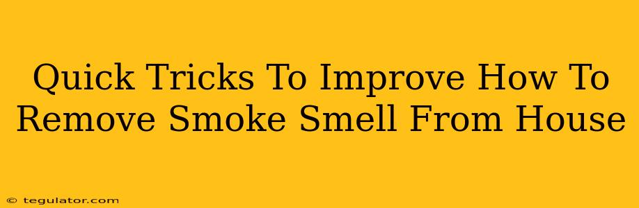 Quick Tricks To Improve How To Remove Smoke Smell From House