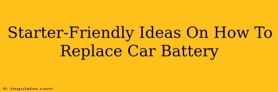 Starter-Friendly Ideas On How To Replace Car Battery