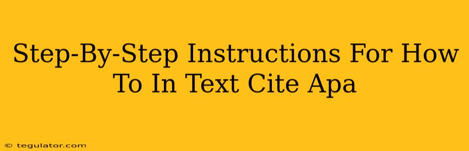 Step-By-Step Instructions For How To In Text Cite Apa