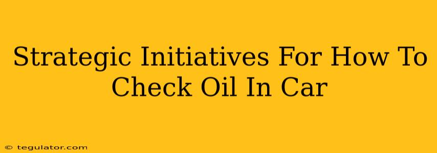 Strategic Initiatives For How To Check Oil In Car