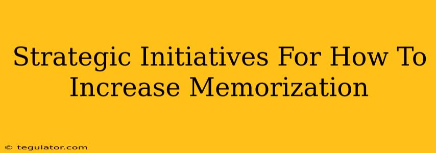 Strategic Initiatives For How To Increase Memorization