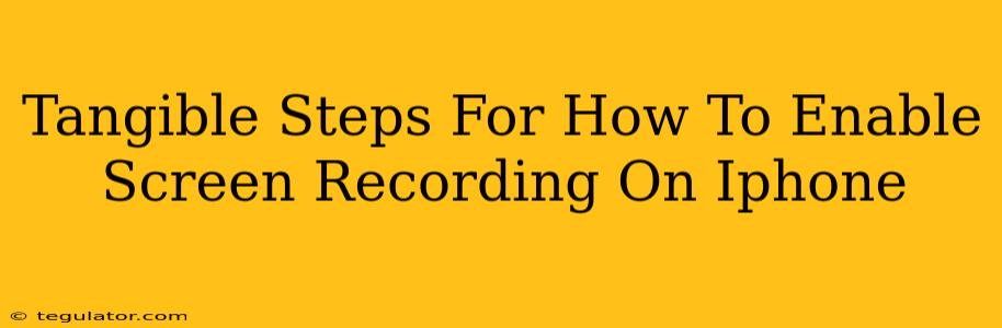 Tangible Steps For How To Enable Screen Recording On Iphone