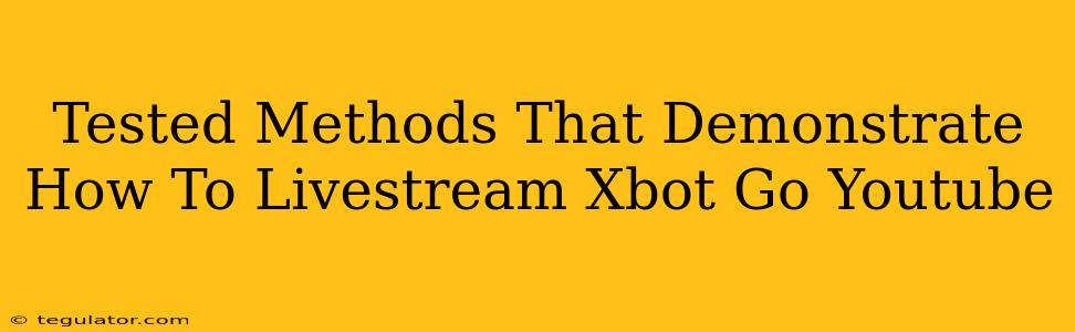 Tested Methods That Demonstrate How To Livestream Xbot Go Youtube