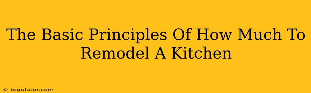 The Basic Principles Of How Much To Remodel A Kitchen