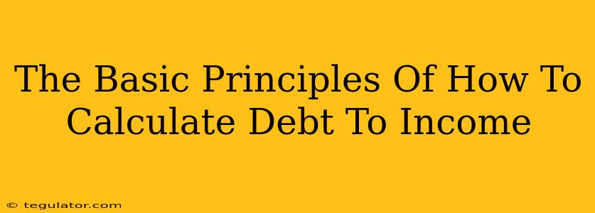 The Basic Principles Of How To Calculate Debt To Income