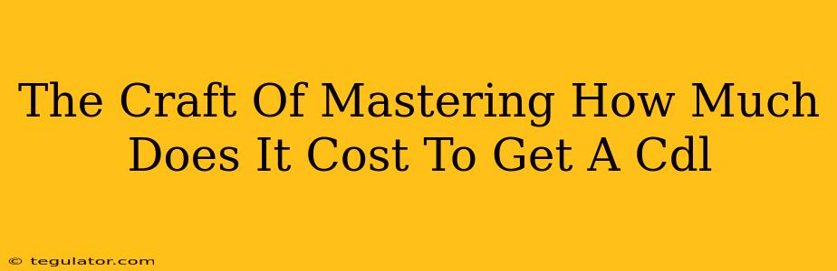 The Craft Of Mastering How Much Does It Cost To Get A Cdl