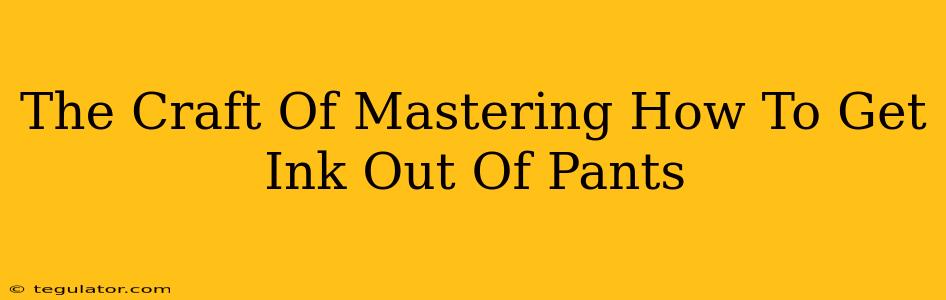 The Craft Of Mastering How To Get Ink Out Of Pants