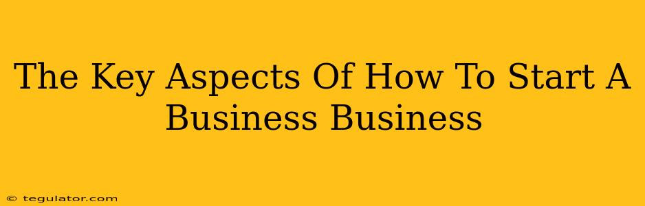 The Key Aspects Of How To Start A Business Business