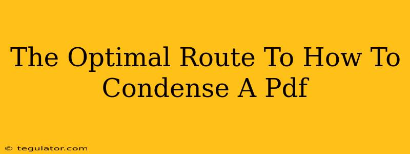 The Optimal Route To How To Condense A Pdf