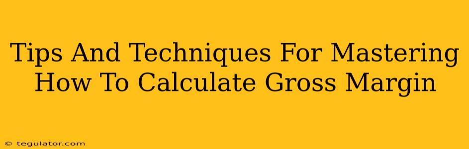 Tips And Techniques For Mastering How To Calculate Gross Margin