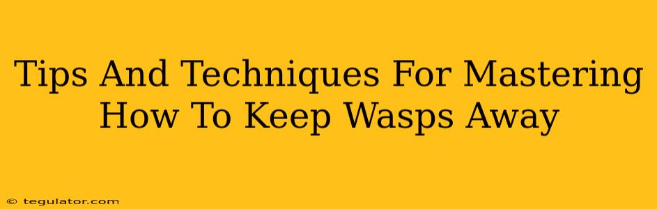 Tips And Techniques For Mastering How To Keep Wasps Away