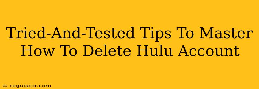 Tried-And-Tested Tips To Master How To Delete Hulu Account